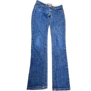 Gap Skinny Stretch Blue Denim Jeans Low Rise Straight Leg Womens Size 2